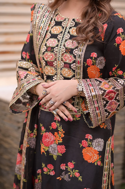 kareena - Heavy Embroidered Silk 3 Pc Suit